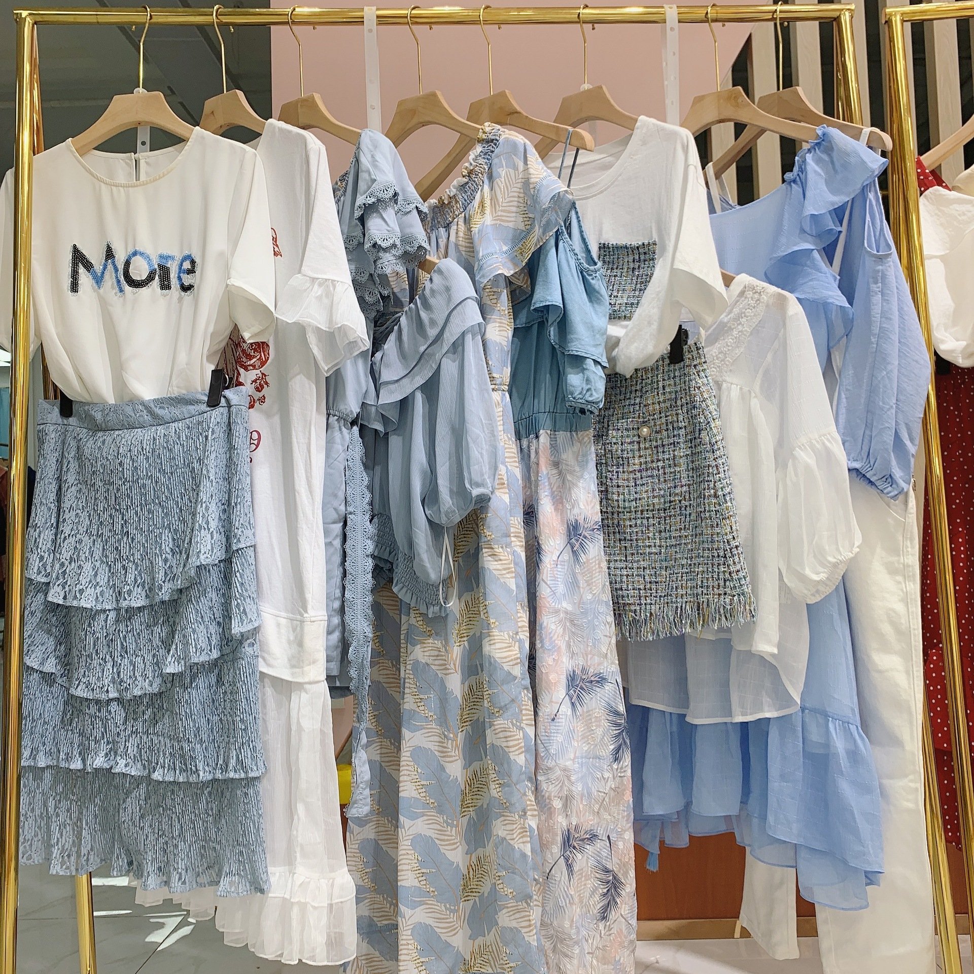 2022 new mixed big bag ladies short blouse floral lace cotton dress casual women's clothing wholesale used clothes women dress