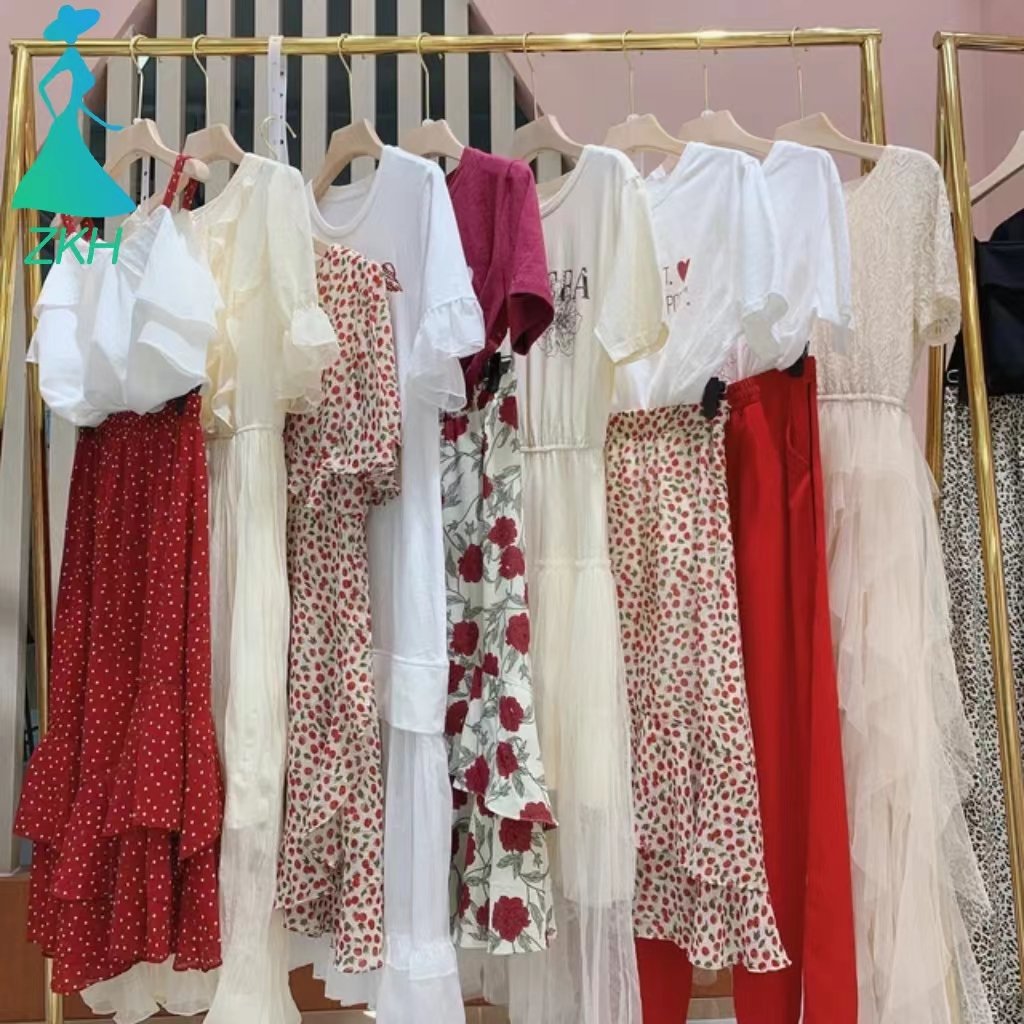 2022 new mixed big bag ladies short blouse floral lace cotton dress casual women's clothing wholesale used clothes women dress