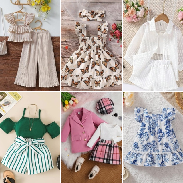 Wholesale mixed use children's clothing inventory summer children's cartoon printed casual clothing styles randomly shipped