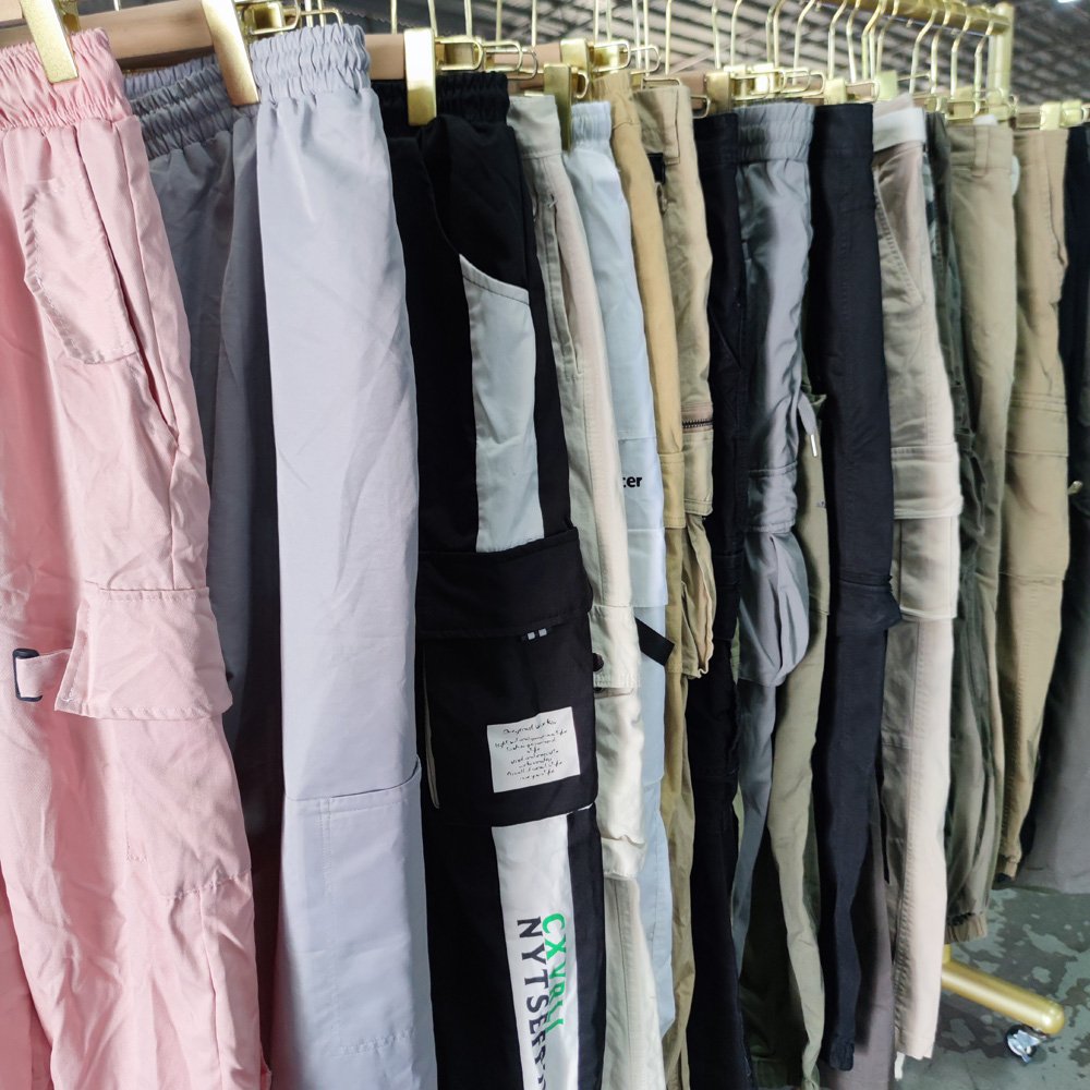 Ukay Bales Direct Factory Supplier For Philippines 45Kg Second Hand Clothes Adult Cargo Long Pants Used Clothing Bale