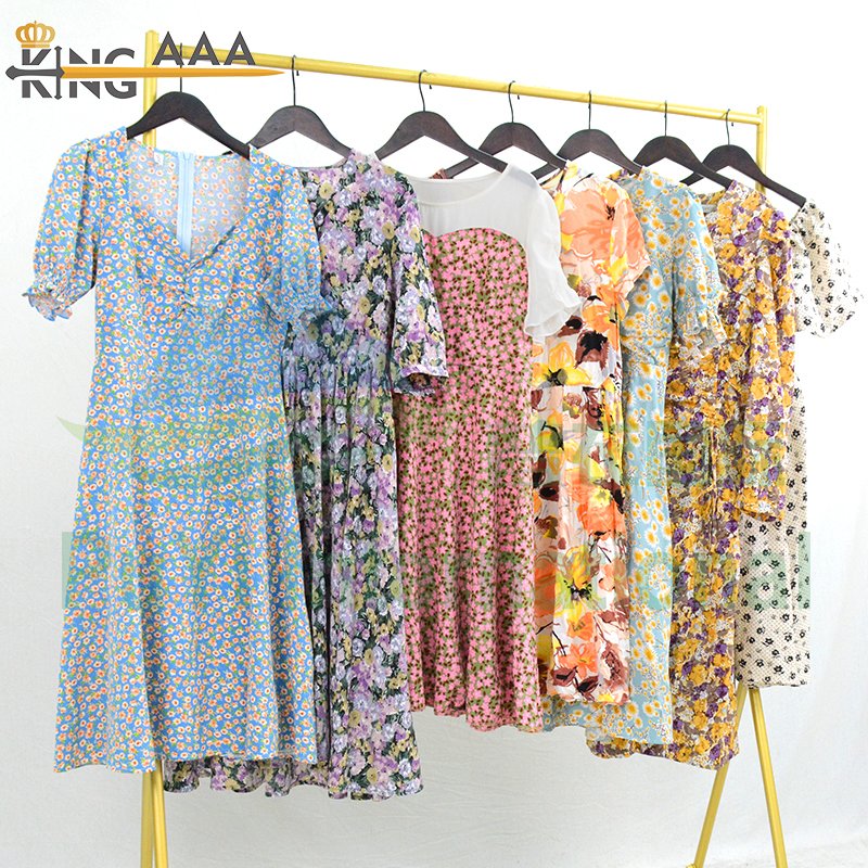 used branded shirt ladies dresses summer clothes women used clothes cotton dresses bales
