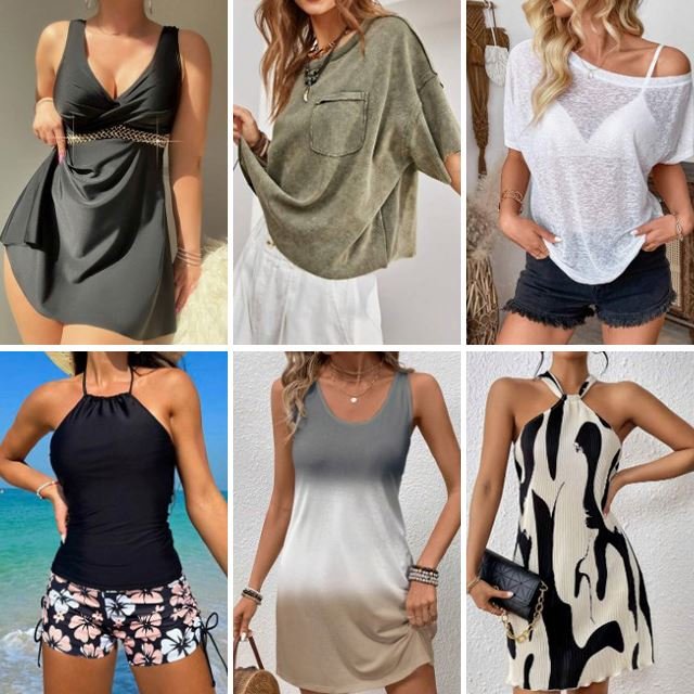 Fashion clearance clothing wholesale casual dresses t-shirts mixed packaging random shipment women's clothing inventory