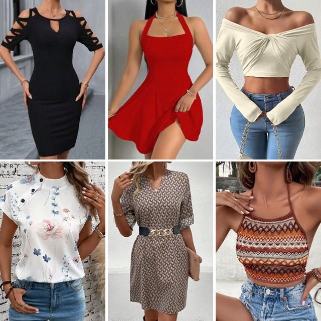 Fashion clearance clothing wholesale casual dresses t-shirts mixed packaging random shipment women's clothing inventory