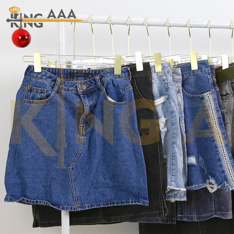 Wholesales Ladies Denim Skirts Second Hand Clothes ready to ship Used Clothing Thrift Clothes
