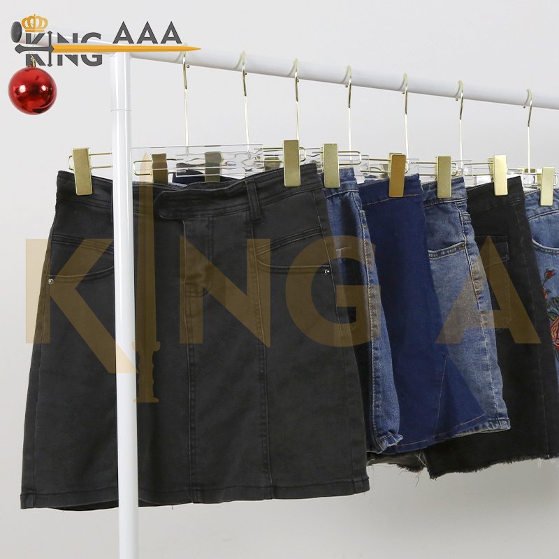 Wholesales Ladies Denim Skirts Second Hand Clothes ready to ship Used Clothing Thrift Clothes