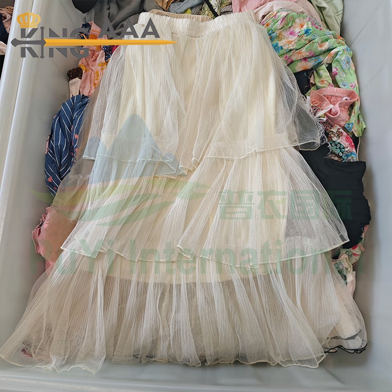 KINGAAA Tutu skirt tulle mesh fabric ball pakaian bekas used clothing clothes wholesale bales used skirts for women