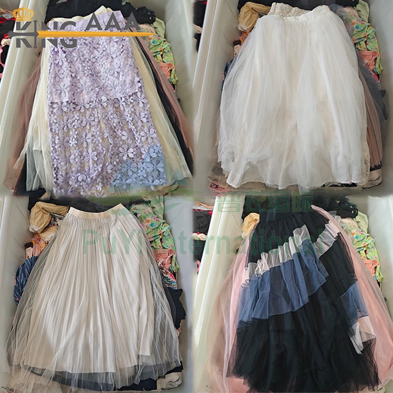 KINGAAA Tutu skirt tulle mesh fabric ball pakaian bekas used clothing clothes wholesale bales used skirts for women