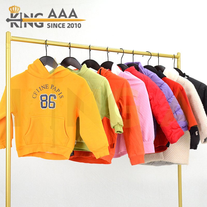 Geyu Children Winter Wear Mixed Used Clothes Fashion Second Hand Long Sleeve Clothing Bales for Kids