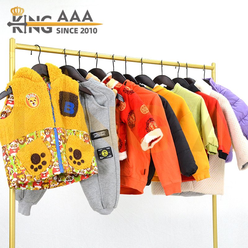 Geyu Children Winter Wear Mixed Used Clothes Fashion Second Hand Long Sleeve Clothing Bales for Kids
