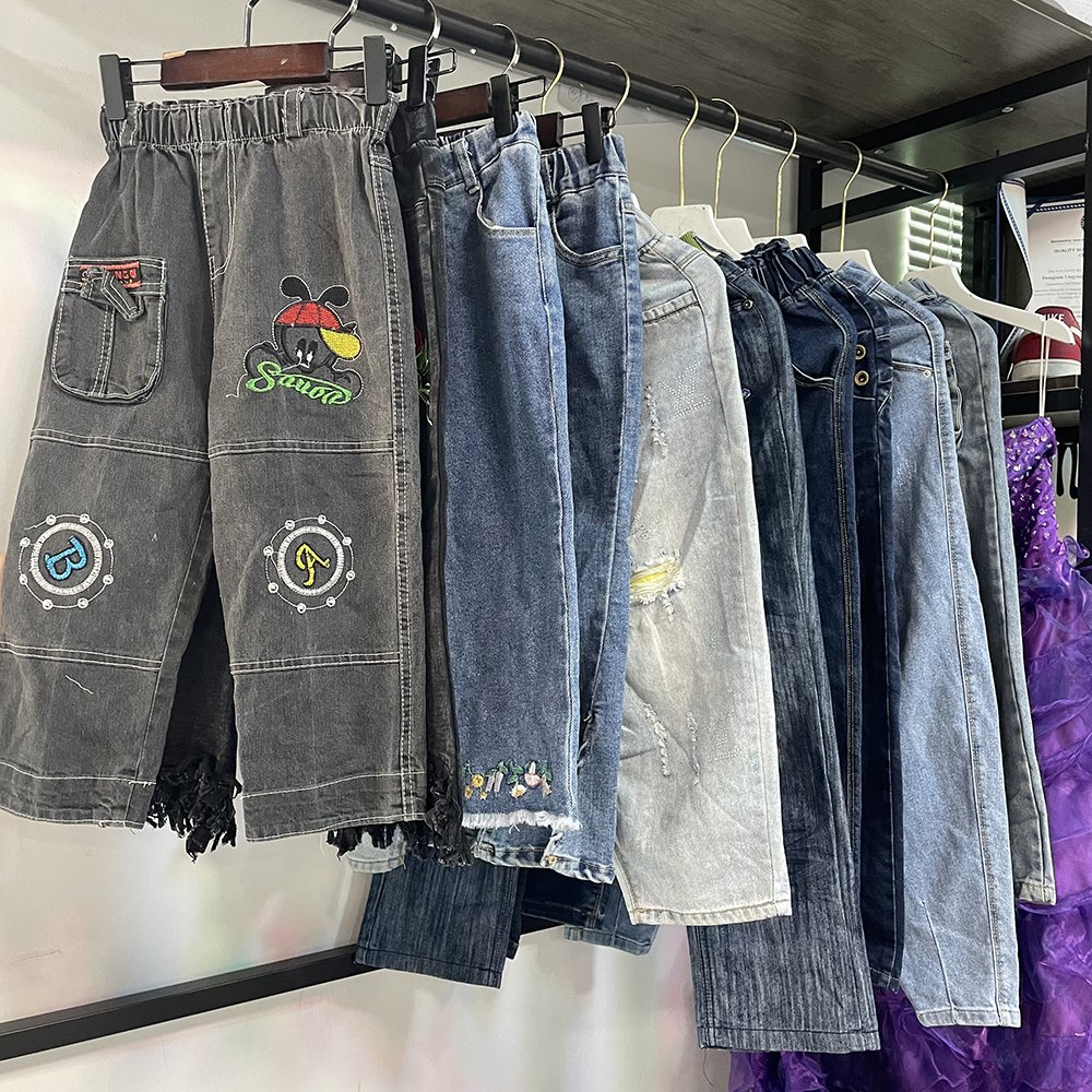 Used Clothes Second Hand Clothes Items Mixed Design Clean Children Jeans Used Clothes Bales