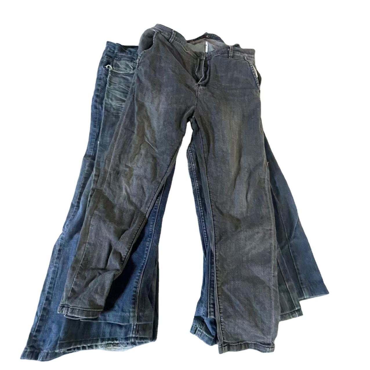 korean bales of used clothes preloved men jeans first grade thrift man denim pants long for wholesale
