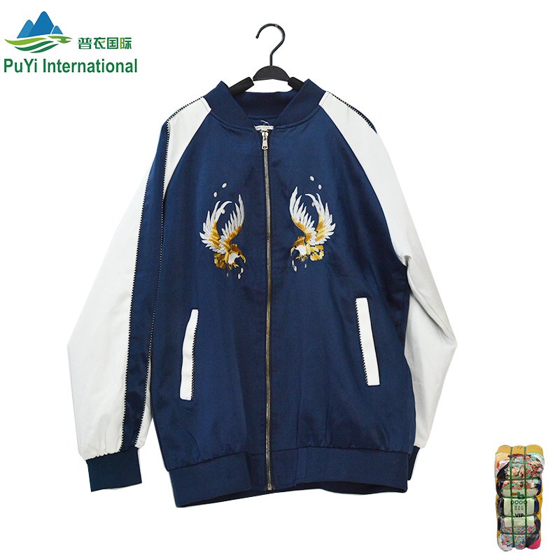 Wholesale New Fashion used baseball jacket bundle used clothes second hand clothing in bales