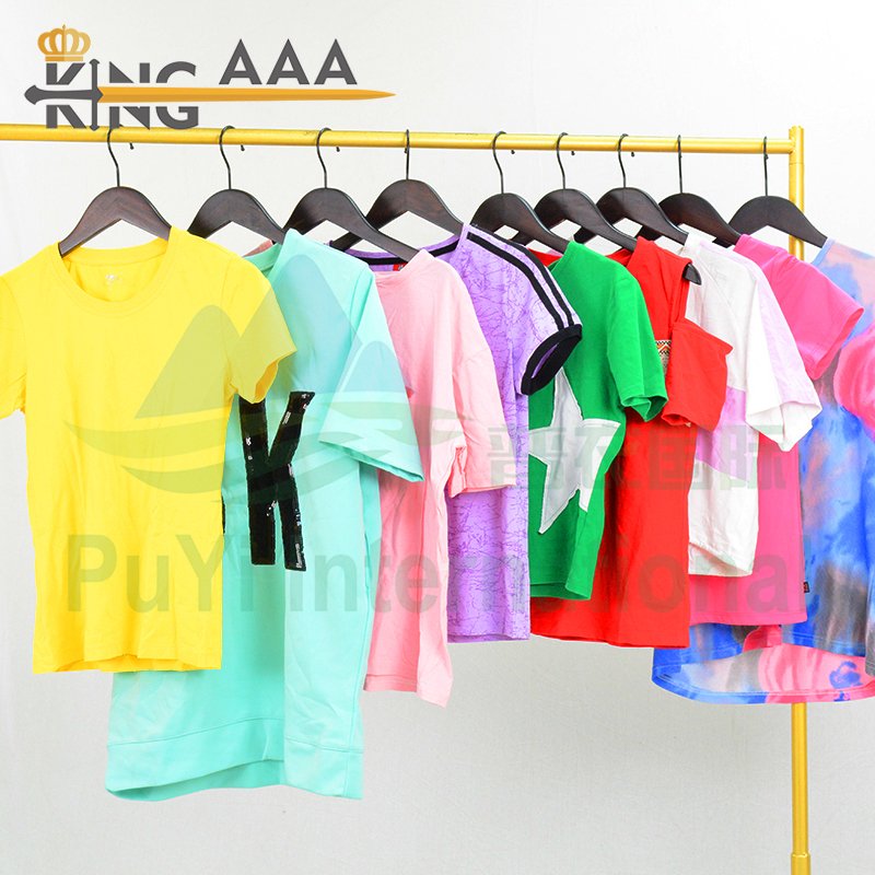 Hot Selling Women's T-Shirt Casual Short Sleeve Girl's Tees Used Clothes Bales For Ladies shirts