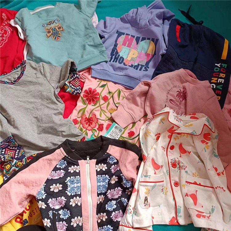 New Stock Mixed Children's Clothing for Spring Summer T-Shirts Dresses Pants for Girls and Boys