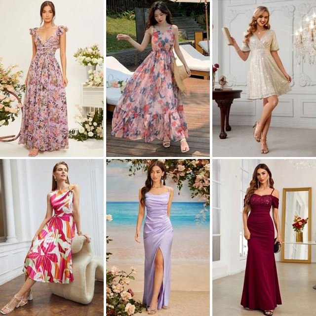 Factory inventory, used dresses for women, second-hand evening gowns, clothing clearance