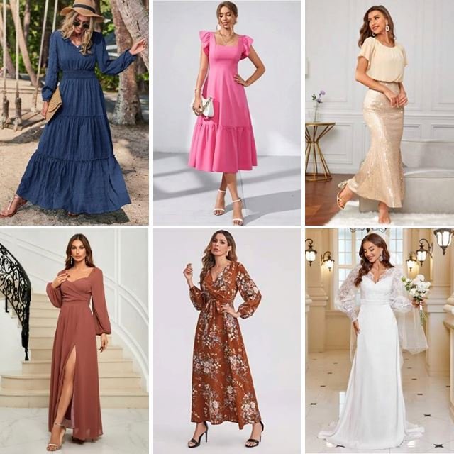 Factory inventory, used dresses for women, second-hand evening gowns, clothing clearance