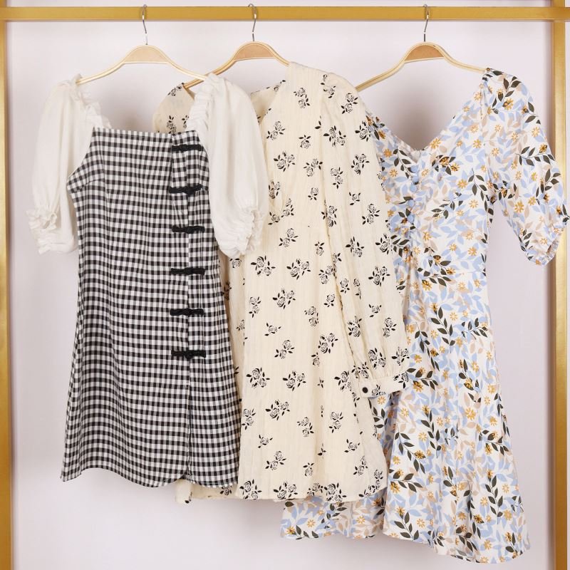 casual second-hand clothing wholesale for girls' spring and summer silk sleeveless used dresses stock
