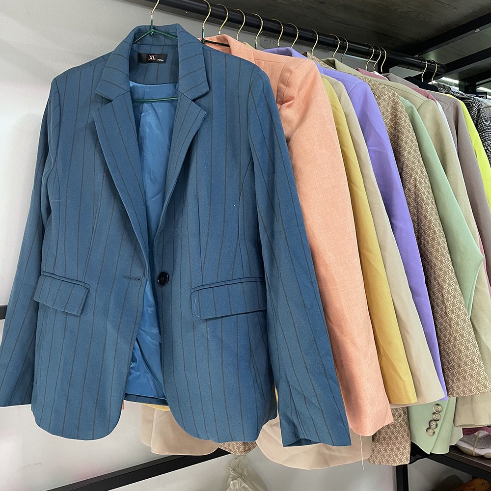 Quality wholesale used blazer bales cheap price ladies blazers trendy second hand suit women jacket used clothes
