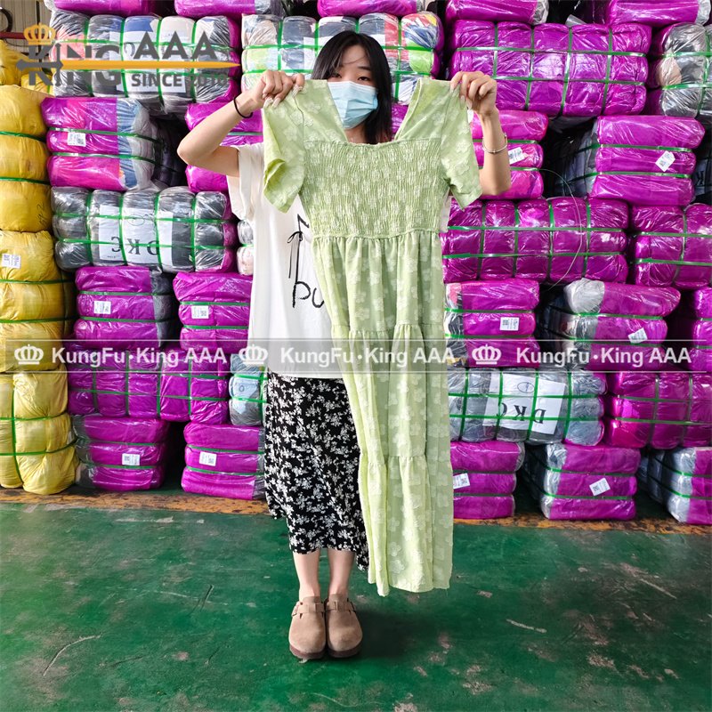 KINGAAA second hand ladies straight dresses bale baby clothes mixed used clothing used mixed clothes second hand used dresses