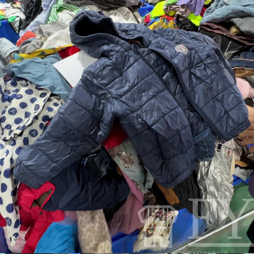 FengYang Winter Children Clothes Used Clothes Bales for Children boy gril Sort A/b Factory Outlet