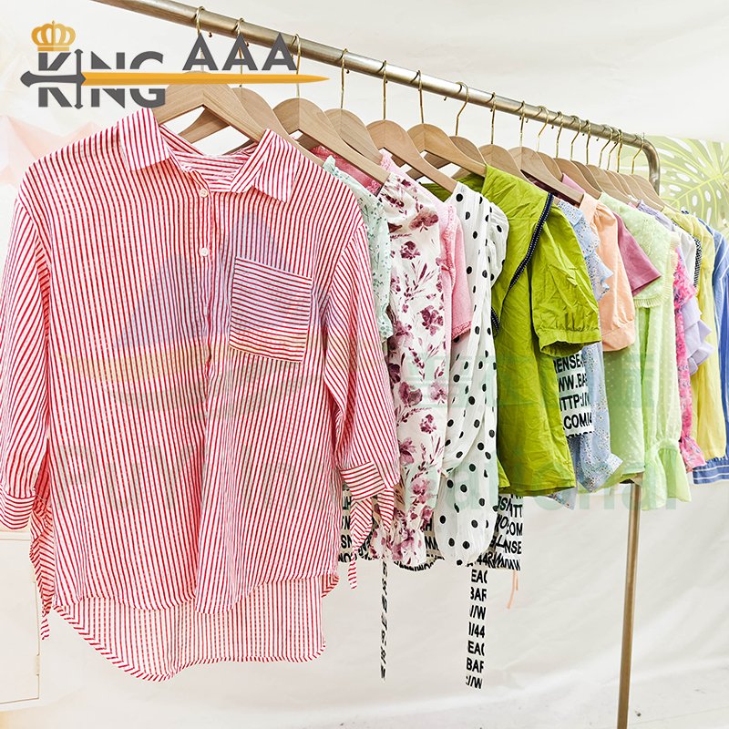 wholesale cotton blouse ladies mixed used clothing elegant women shirts summer used clothes blouse second hand bales for women