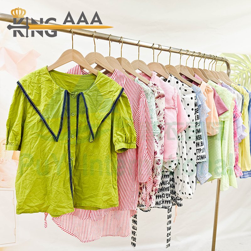 wholesale cotton blouse ladies mixed used clothing elegant women shirts summer used clothes blouse second hand bales for women