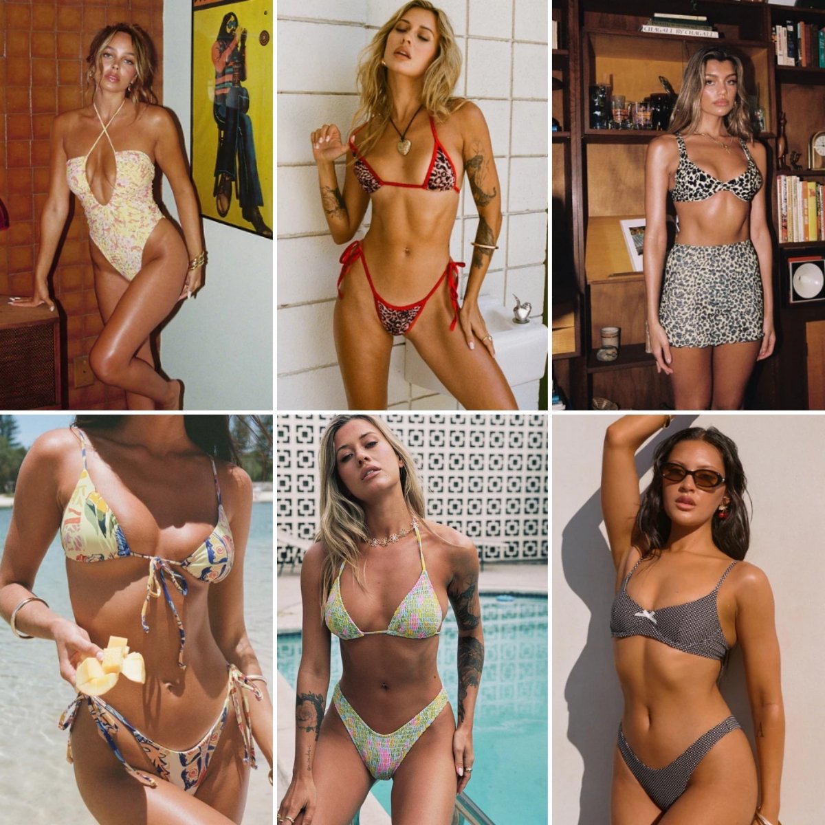 2024 hot selling high-quality high waisted printed bikini set two-piece swimsuit set women's bikini swimsuit randomly shipped