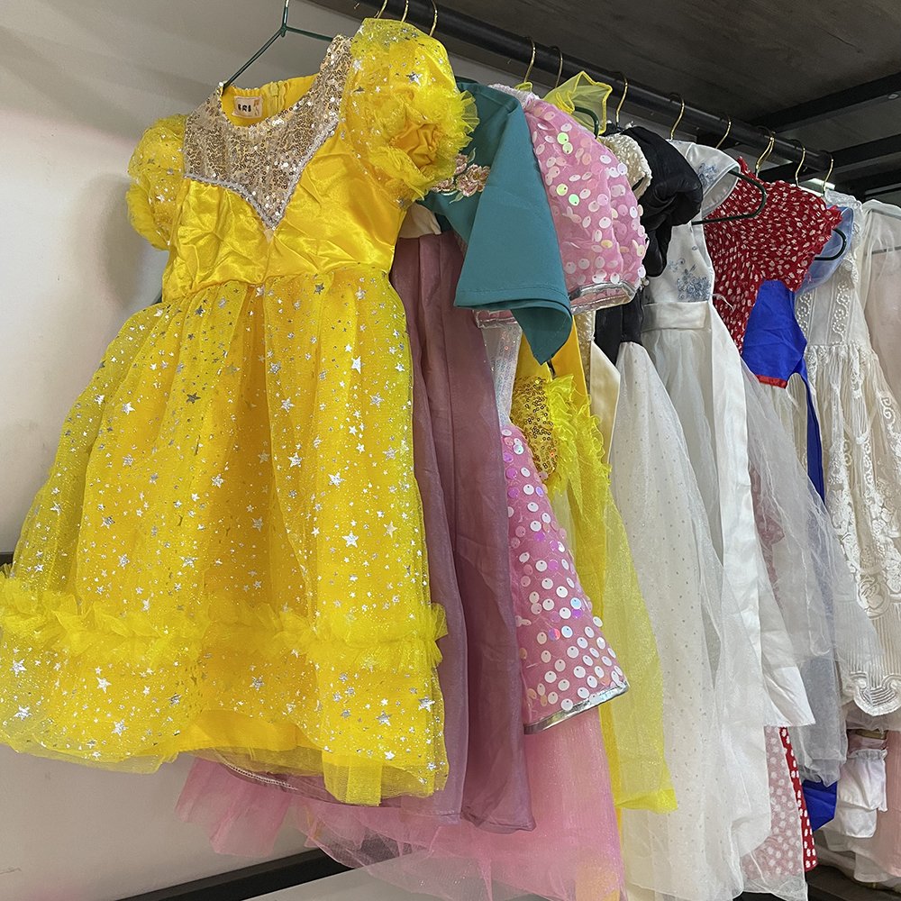 Wholesale of used inventory clothing summer girls printed dresses children's clothing dresses random shipment of inventory