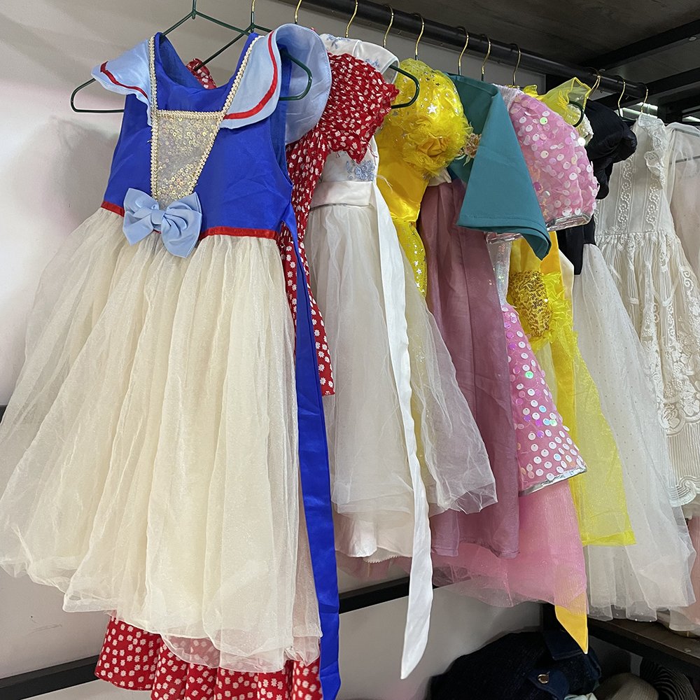 Wholesale of used inventory clothing summer girls printed dresses children's clothing dresses random shipment of inventory