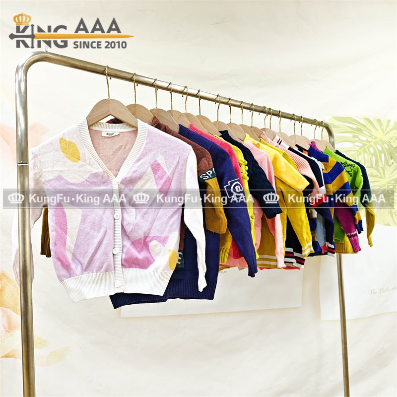 Wholesale Children Winter Clothes kids Used Clothes Winter Long Sleeve Thick Warm Sweater Baby Jumper Kids Second Hand Clothes