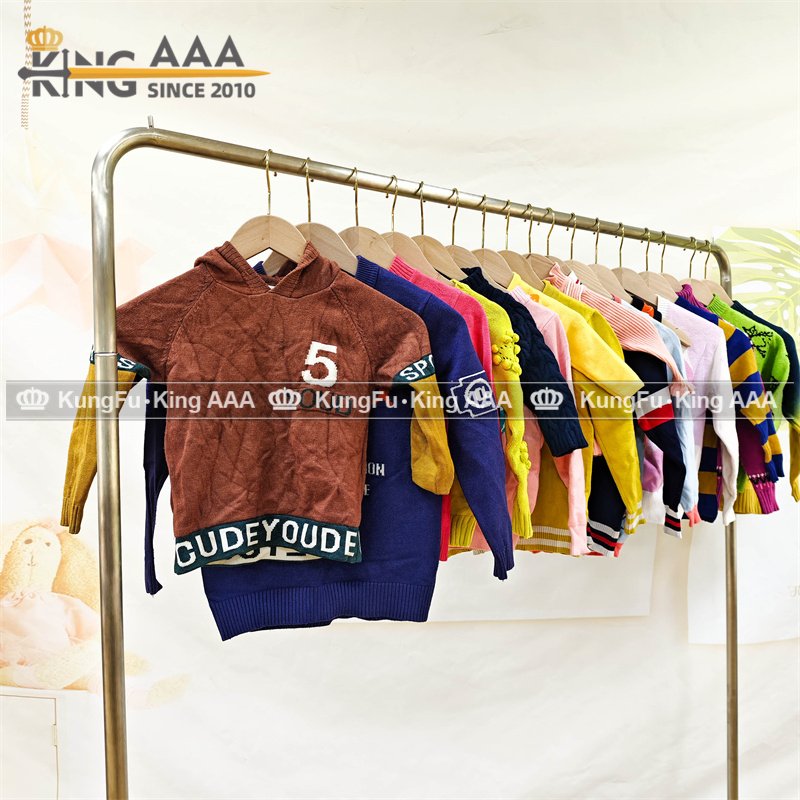 Wholesale Children Winter Clothes kids Used Clothes Winter Long Sleeve Thick Warm Sweater Baby Jumper Kids Second Hand Clothes