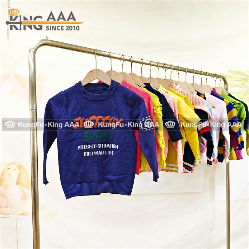 Wholesale Children Winter Clothes kids Used Clothes Winter Long Sleeve Thick Warm Sweater Baby Jumper Kids Second Hand Clothes