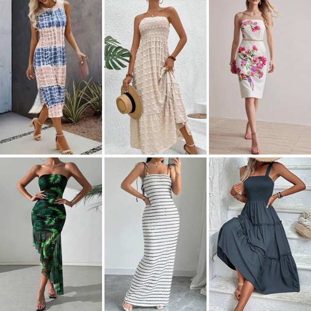 2024 Women's Digital Printed Casual Dress Summer V-neck Short sleeved Dress Women's Dress Random Shipping