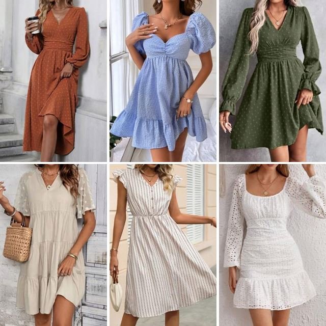 Summer printed chiffon Used cotton long dress, old clothes bag, second-hand clothes, women's dresses, random shipment