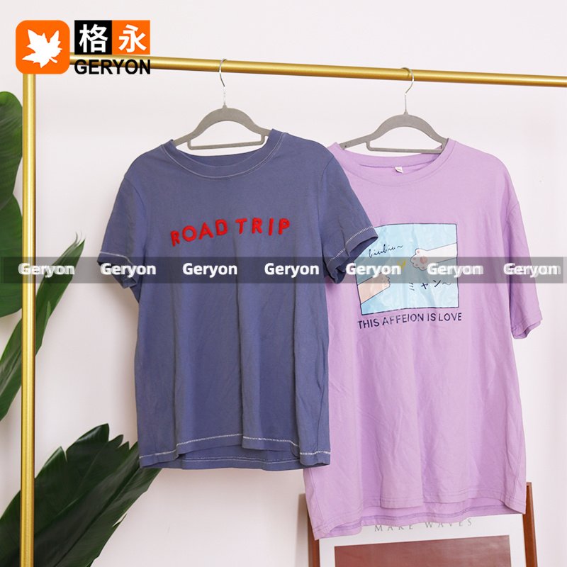 cotton crop top women t shirts ukay dress branded bales bale of used clothes packaging bales second hand mixed clothing vintage