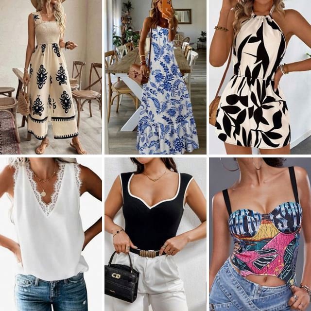 Clearance women's clothing high-quality casual short sleevedT-shirt top pants short skirt dress mix and match randomly shipped
