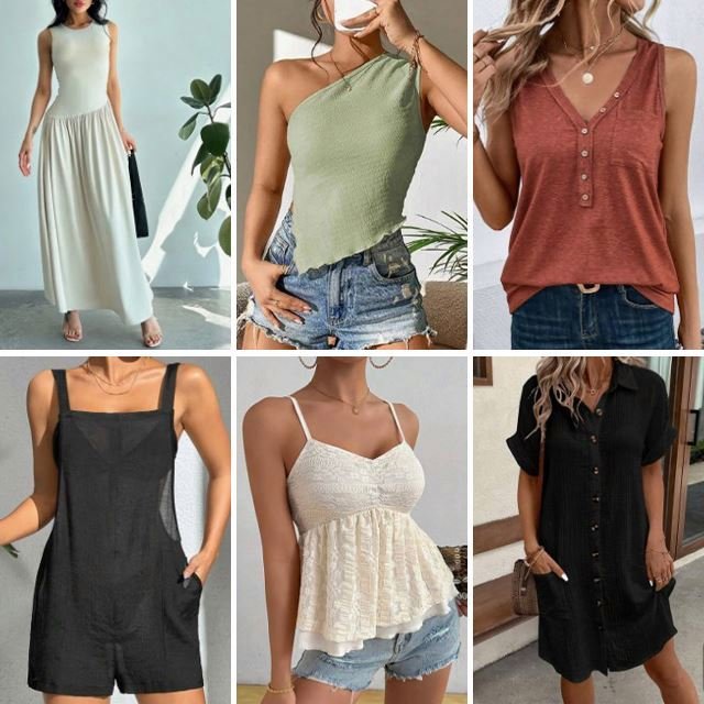 Clearance women's clothing high-quality casual short sleevedT-shirt top pants short skirt dress mix and match randomly shipped
