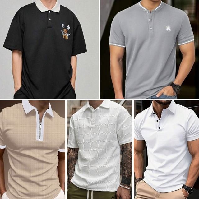 Wholesale 2024 fashionable polo shirts summer casual men's short sleeved polo shirts clearance and random shipment