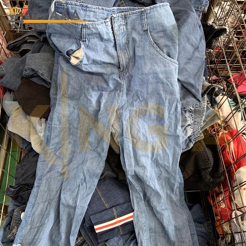 GEYU Women's Loose Casual Wide Leg Ripped Straight Leg Denim Pants Jean Wide Leg Pants Second Hand Used Clothes Denim Trousers