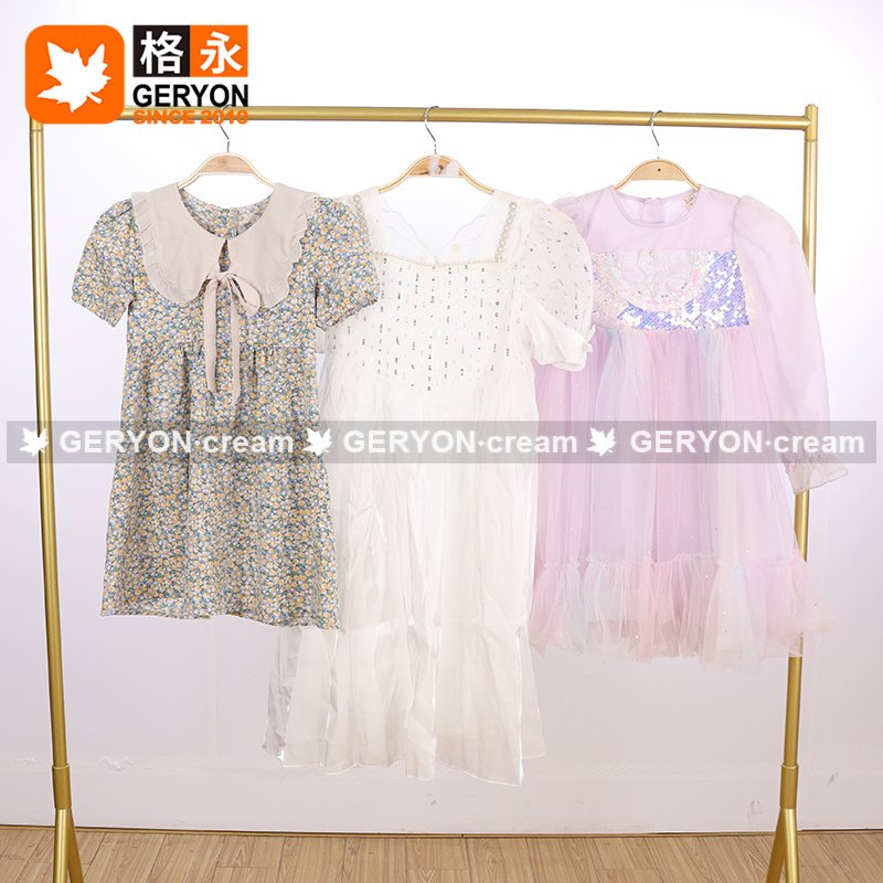 GERYON vintage Summer Used Children Clothes Wholesale Apparel Stock Second Hand Children Branded Mix Clothes For Summer