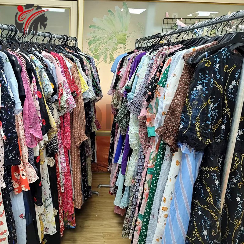 used long silk dress maxi elegant korean bulk bales bundle clothes wholesale second hand clothing from usa for women