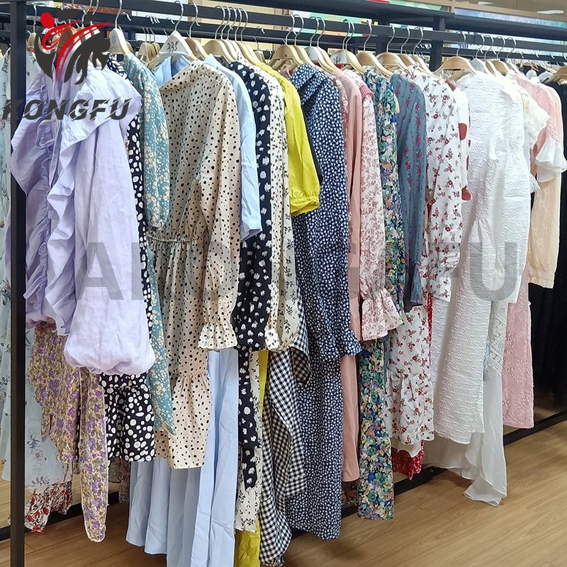 used long silk dress maxi elegant korean bulk bales bundle clothes wholesale second hand clothing from usa for women