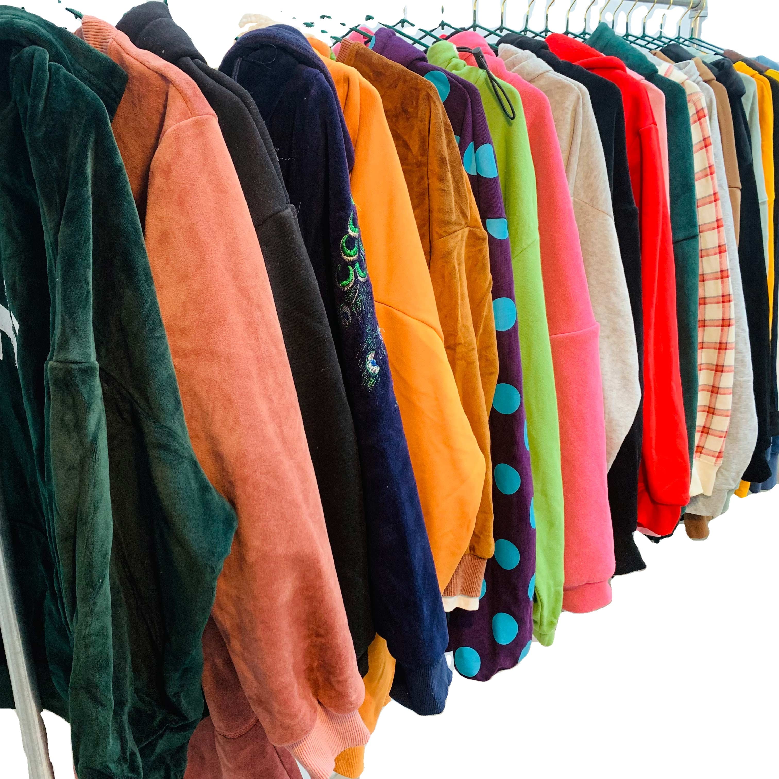 Bundled second-hand hooded sweatshirt used hoodies second hand clothing used clothes bales