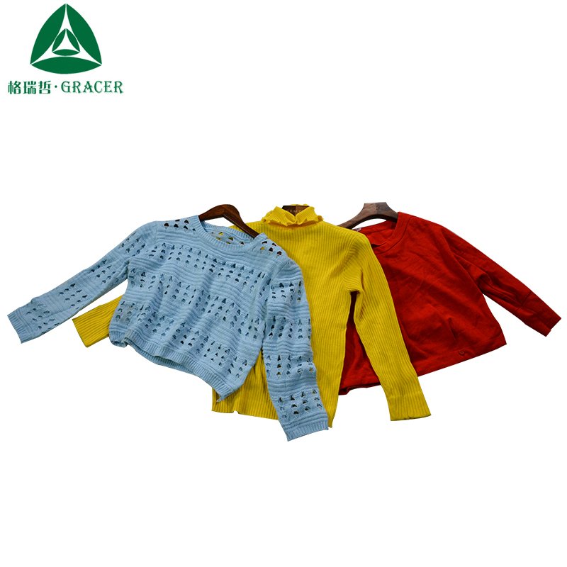 Thrift Wholesale Second Hand Clothes Sell Used Clothes Bulk Ladies Sweater bundles Ukay Bale
