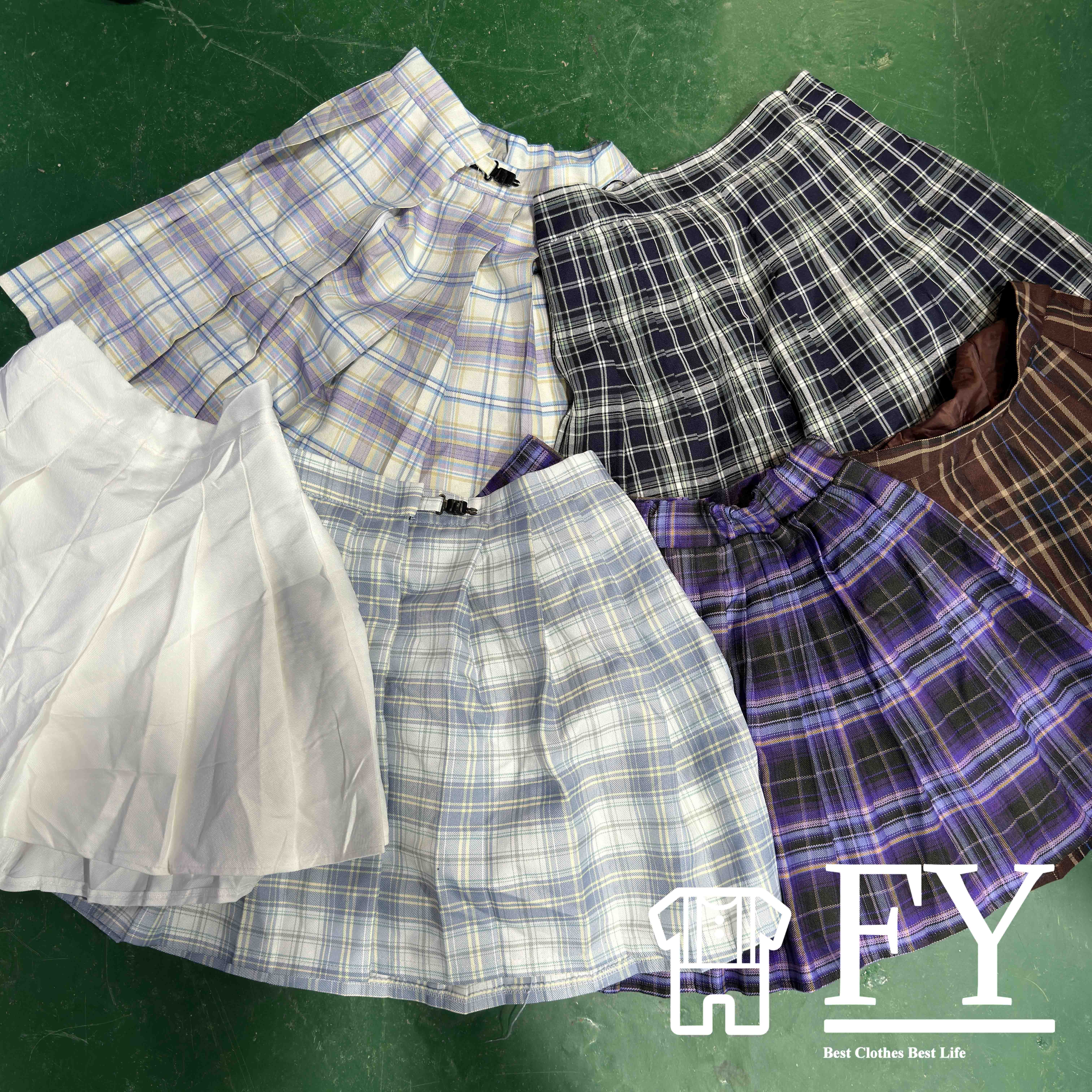 FengYang Used Clothes Pleated Skirt Short Dress Bales for Women Children Adult Men Sort A Factory Outlet