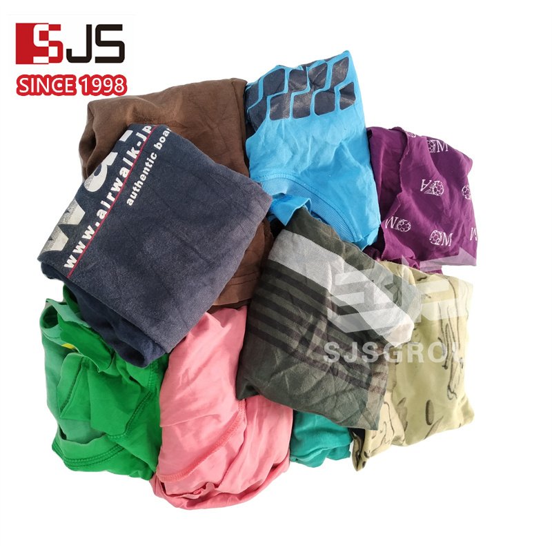 10KG 25KG Bales Cotton rag High quality 35-55cm used clothes cotton cleaning rags industrial cotton wiping cut t shirt rags