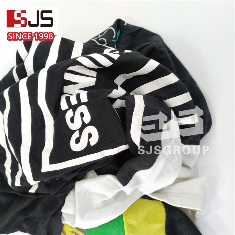 10KG 25KG Bales Cotton rag High quality 35-55cm used clothes cotton cleaning rags industrial cotton wiping cut t shirt rags