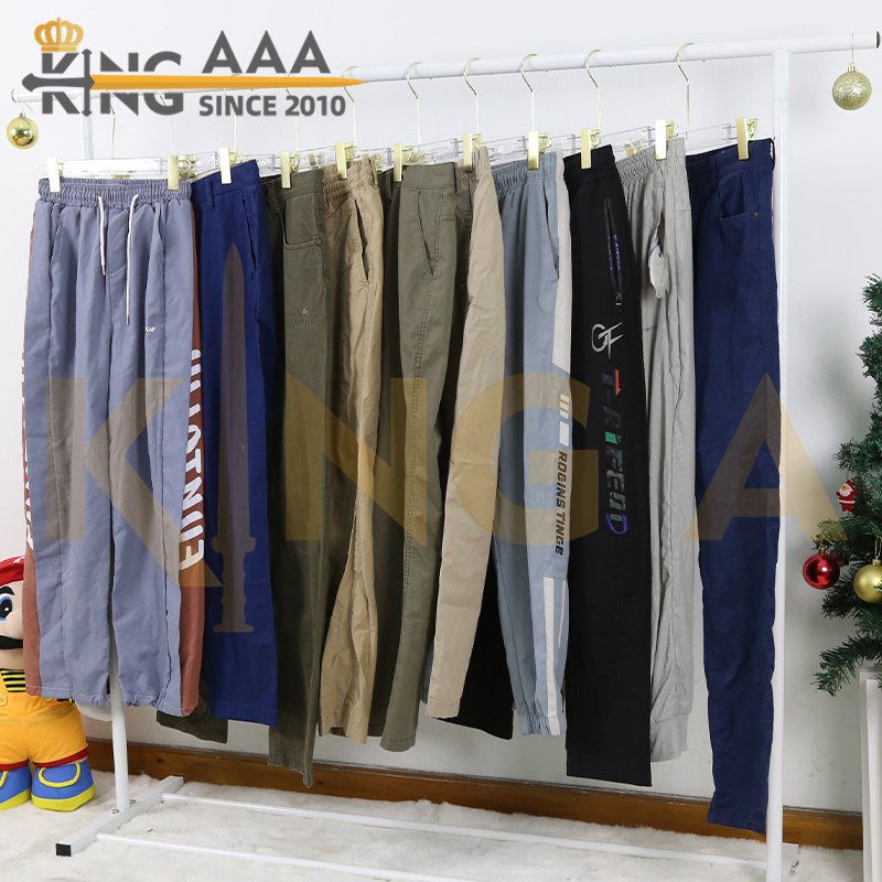 GEYU Second Hand Clothes Men Cotton Used Pants Bales Sports Mens Pants Big Pocket Cotton Used Pants for Men