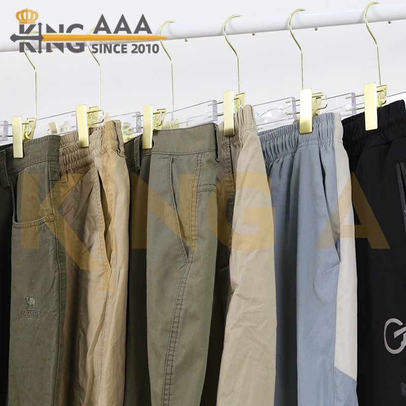 GEYU Second Hand Clothes Men Cotton Used Pants Bales Sports Mens Pants Big Pocket Cotton Used Pants for Men
