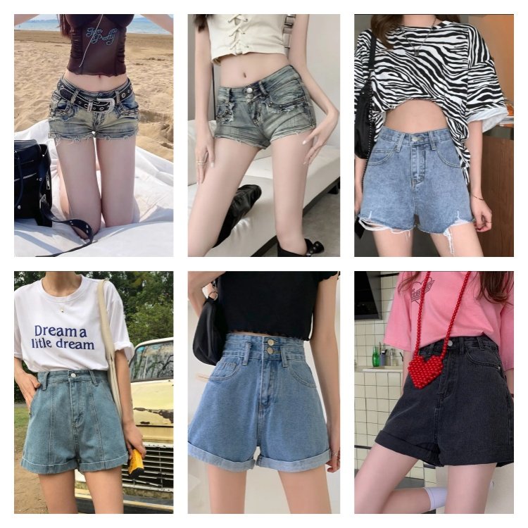 2024 Women's Fashion Wholesale Denim Shorts Casual Slim Fit Sexy Summer Mixed Denim Shorts Stock Random Shipment